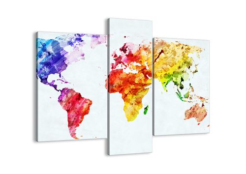Obraz Na Płótnie - Mapa Kontynent - 95X80 Cm - Cb95X80-2799 na Arena.pl