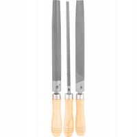 PILNIKI DO METALU 200 MM NR2 Z RĄCZKAMI 3 ELEMENTY