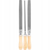 PILNIKI DO METALU 200 MM NR2 Z RĄCZKAMI 3 ELEMENTY