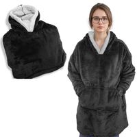 Bluza Koc Futrzak Kocobluza CZARNA OVERSIZE na Prezent dla Niej Urodziny