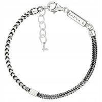 Bransoletka srebrna męska pleciona SADVA