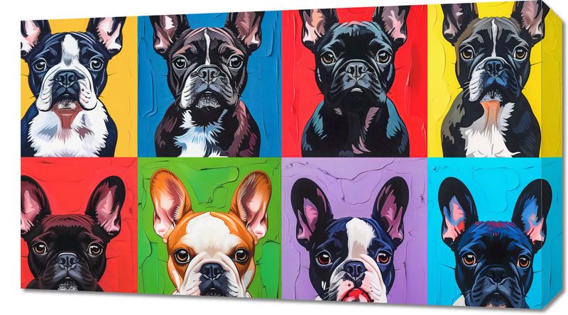 Obraz 70x40cm Buldogi Francuskie zdjęcie 1