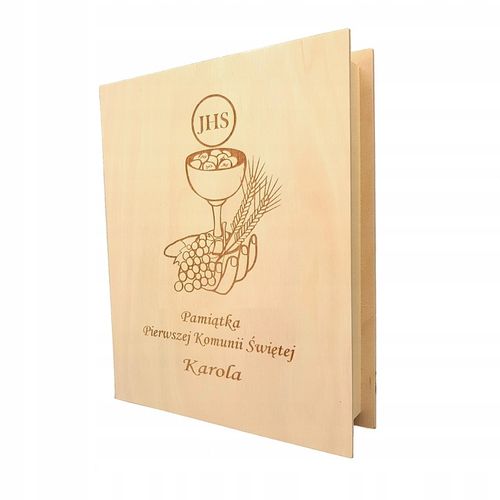Pamiątka Komunii Świętej - Biblia Pismo Św Pudełko Imię Grawerowane GRATIS! na Arena.pl