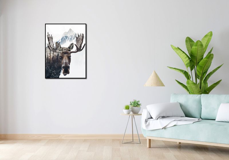 Plakat 60x80cm Łoś Duch Lasu zdjęcie 4