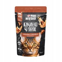 PAN MIĘSKO KARMA DLA KOTA MOKRA KAWAŁKI W SOSIE MIX SMAKÓW 12x85G