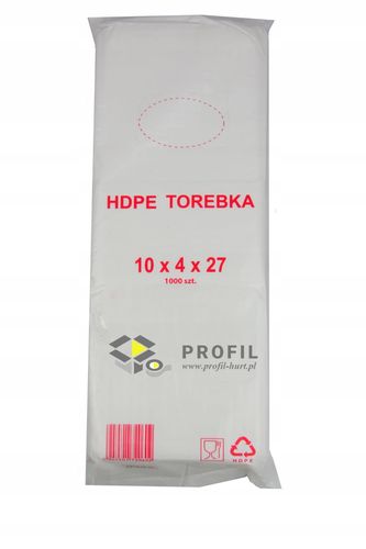 TOREBKI FOLIOWE HDPE 10/4x27 (18x27) A'1000 6 um na Arena.pl