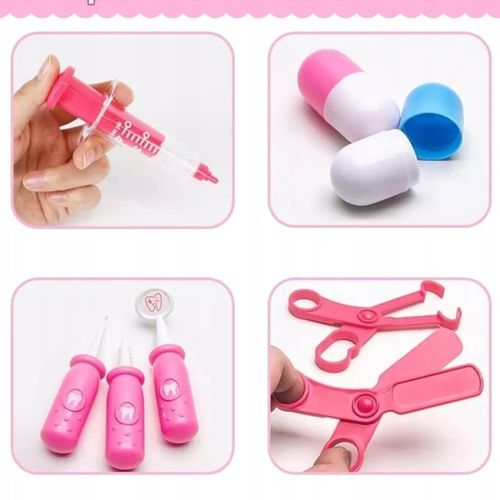 DUŻY ZESTAW LEKARSKI MAŁY LEKARZ DOKTOR W WALIZCE DENTYSTA AKCESORIA 75 EL na Arena.pl