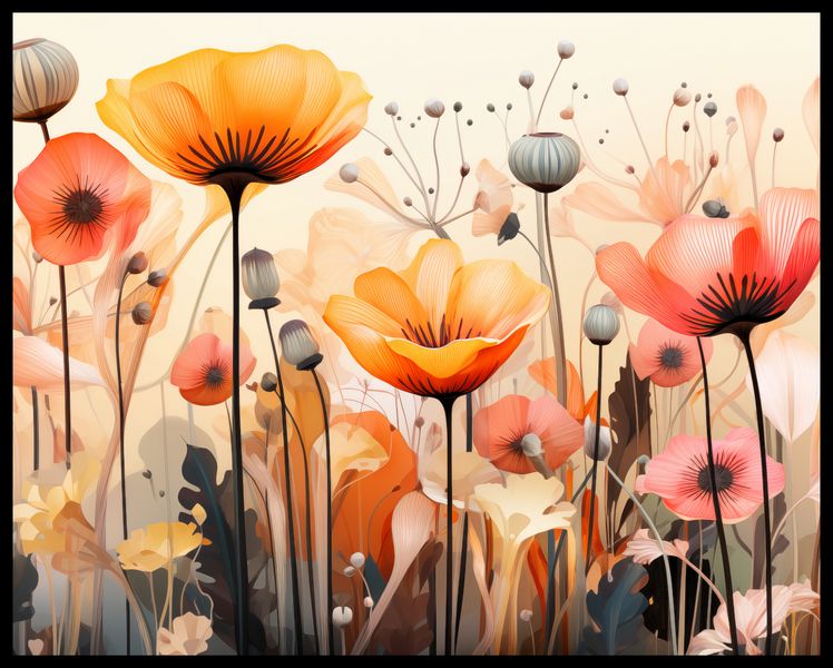 Plakat 76x60,5cm Taneczne Maki zdjęcie 2