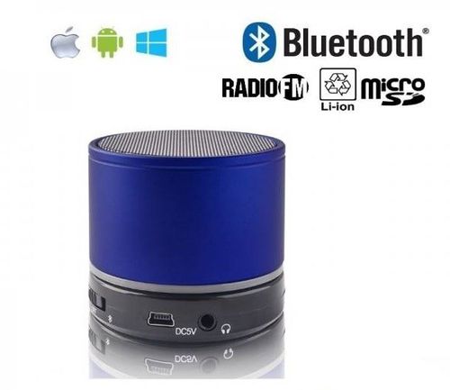 Głośnik bluetooth MP3 radio AUX niebieski na Arena.pl