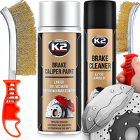 K2 ZESTAW LAKIER FARBA DO MALOWANIA ZACISKÓW HAMULCOWYCH SPRAY SREBRNY