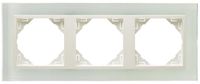Efapel cristal ramka 3-krotna szkło lodowy 90930 tcg