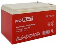 AKUMULATOR VRLA AGM 12V 12Ah POLSKA MARKA BEZOBSŁUGOWY (wymiar 14Ah/15Ah)