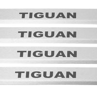 Listwa progowa VOLKSWAGEN TIGUAN MK2 Stal nierdzewna 304 mat z czarnymi