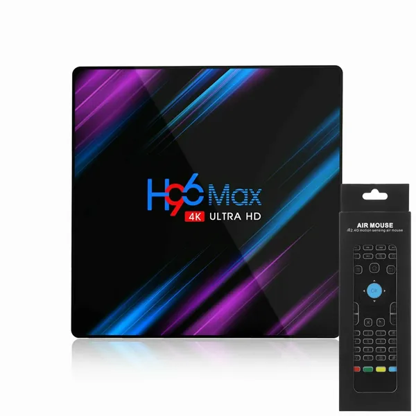H96 MAX 2/16 GB ANDROID 10 SMART TV BOX+Mysz bezprzewodowa MX3 zdjęcie 1