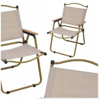 Krzesło ogrodowe kempingowe stalowe składane turystyczne plażowe 78 cm