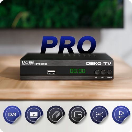 TUNER DEKODER DVBT2 DekoTV PRO Telewizji Naziemnej DVB-T2 HEVC H.265 na Arena.pl