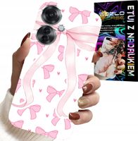 ETUI DO OPPO RENO11 F 5G - RÓŻOWE WSTAZKI WSTĄZKA MODNE WZORY CASE