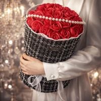 Flower Box Mydlane Róże Wieczna Róża Led Na Prezent Urodziny 8 Dzień Kobiet