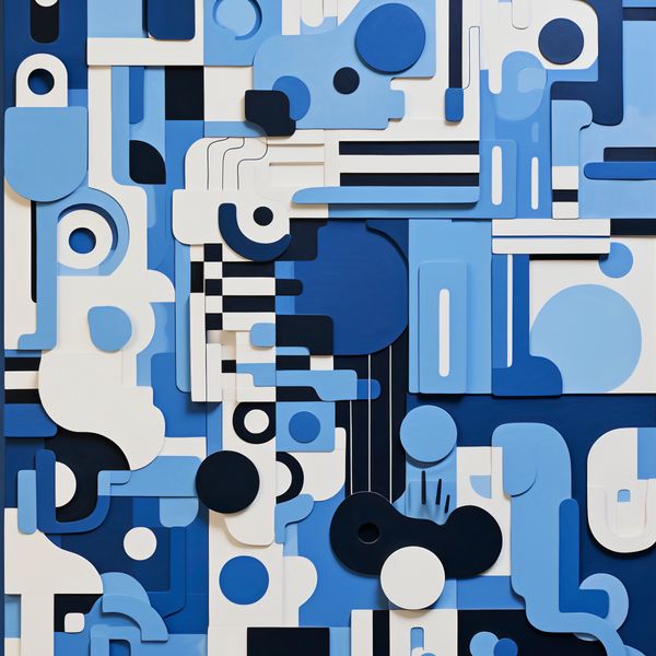 Plakat 90x90cm Niebieski Labirynt zdjęcie 1