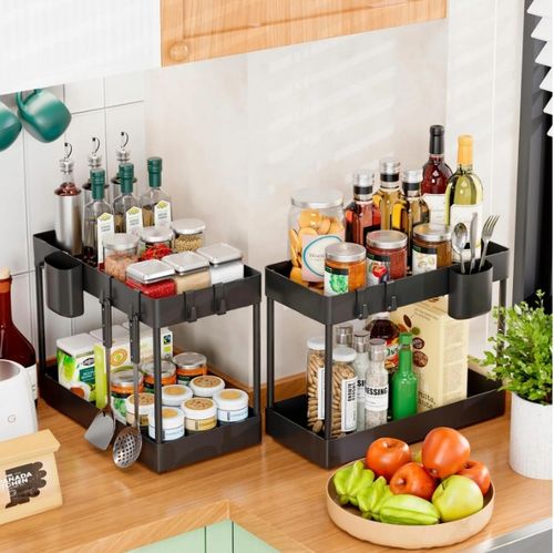 ORGANIZER POD ZLEW 2 POZIOMOWY WYSUWANA PÓŁKA REGAŁ STOJAK DO KUCHNI na Arena.pl