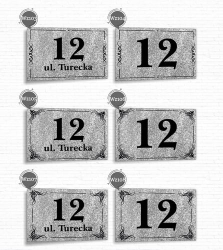 Tabliczka Tablica ADRESOWA ALUMINIOWA Numer domu cyfry ulica 30x20 na Arena.pl