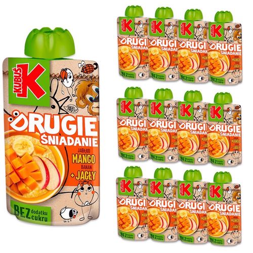 Kubuś Drugie śniadanie Mus jabłko mango banan + jagły 100 g x12 sztuk na Arena.pl