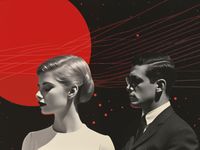 Plakat 100x75cm Futurystyczne Retro Szykany
