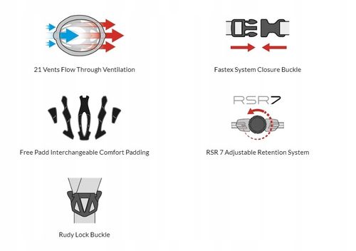 Kask rowerowy Rudy Project Rush White - Silver M na Arena.pl