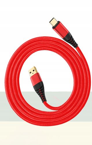 WZMACNIANY KABEL USB TYP C QC 3.0 QUICK CHARGE 3M na Arena.pl
