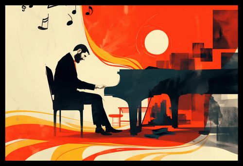 Plakat 45x30cm Pianista na Arena.pl