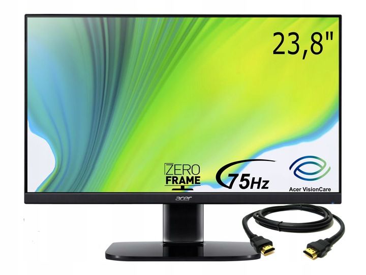 MONITOR Acer 23,8" KA240YBI 1ms 1920X1080 FREESYNC HDMI/VGA zdjęcie 1
