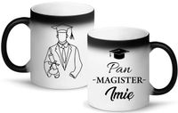 KUBEK MAGICZNY Z NADRUKIEM PREZENT PAN MAGISTER IMIĘ ORYGINALNY UPOMINEK