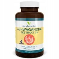 ASHWAGANDHA Ekstrakt 9% witanolidy żeń-szeń 120 k