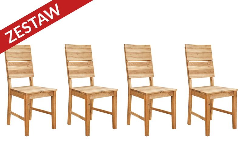 4x Krzesło Dębowe Podwójne Oparcie KDB2 zdjęcie 1