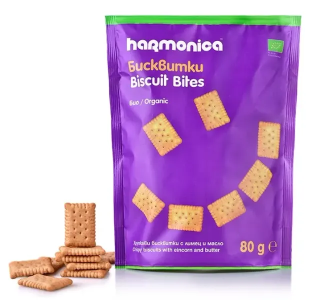 Herbatniki Mini MaŚlane BIO 80 g - Harmonica zdjęcie 1