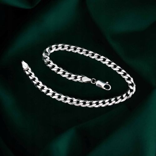 SREBRNA PEŁNA BRANSOLETKA MĘSKA PANCERKA PR. 925 + PUDEŁKO Z DEDYKACJĄ na Arena.pl