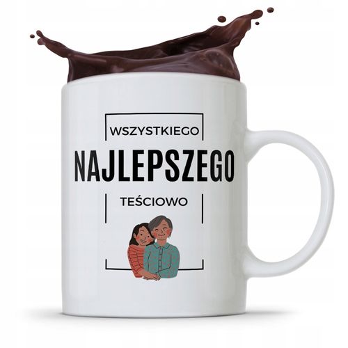 Kubek Prezent Dla Teściowej Najlepszego Prezent Z Nadrukiem Ze Zdjęciem na Arena.pl