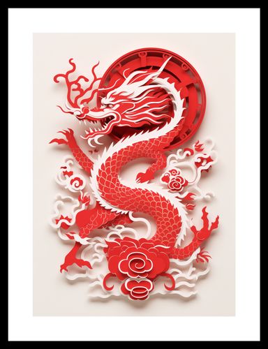 Plakat 25x35cm Czerwony Smok na Arena.pl