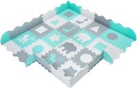 Mata piankowa puzzle Moby-System EVA 150 x 150 cm miętowa z obrzeżem