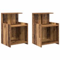 Szafka Nocna 2 pcs Stare drewno 40 x 35 x 60 cm