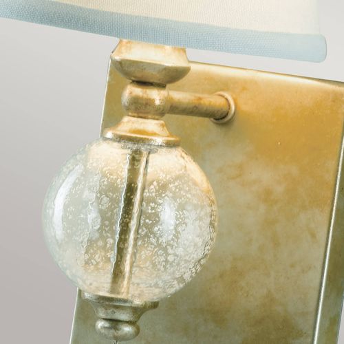 Antyczna lampa na ściane Argento FE-ARGENTO1 Feiss szkło tkanina złoty biały na Arena.pl