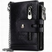 Portfel JJM Męski Czarny Skóra Naturalna Ochrona RFID Pudełko