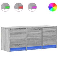 Szafka TV z LED, szary dąb sonoma, 97x34x40 cm