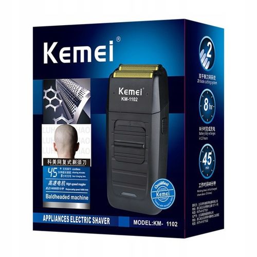 BEZPRZEWODOWA GOLARKA FOLIOWA DO GOLENIA BRODY WŁOSÓW MĘSKA MASZYNKA KEMEI na Arena.pl