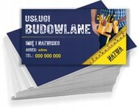 Wizytówki reklamowe firmowe 200 szt dużo wzorów USŁUGI BUDOWLANE