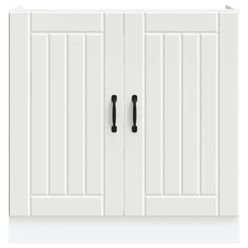 Szafka pod zlewozmywak „Lucca” z białego drewna klejonego na Arena.pl