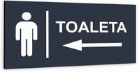 Tabliczka informacyjna ATRACYTOWA z dibondu TOALETA MĘSKA DOWOLNY NADRUK