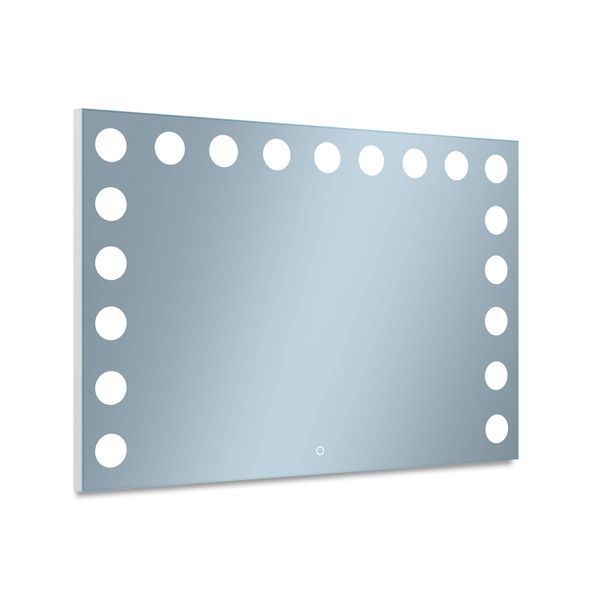 Toaletka MEGAN B2 z lustrem VISAGE biała/FRONTY POŁYSK zdjęcie 10