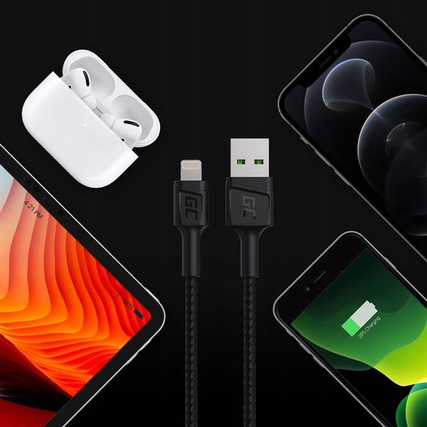 Mocny Kabel GreenCell PowerStream USB-A - Lightning 2m do iPhone 12 13 14 zdjęcie 9