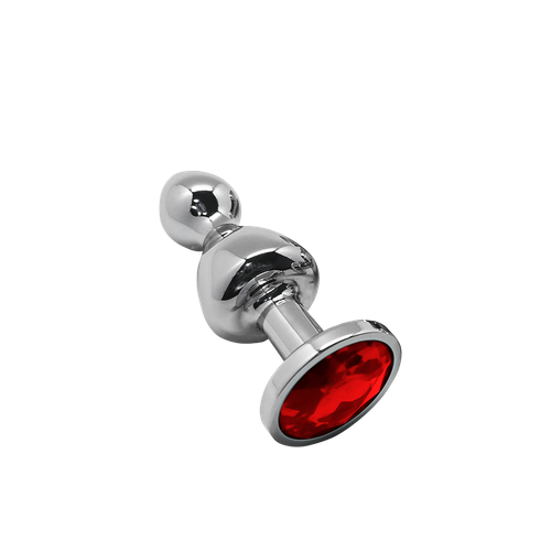 korek analny lollypop double ball metal plug l red wooomy na Arena.pl